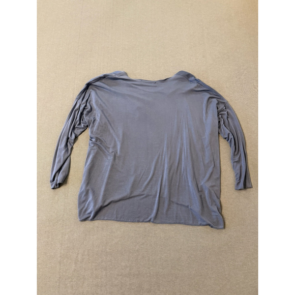 The Porter Collective Long Sleeve Silk Blend Blouse Blue Size Small - Picture 3 of 7